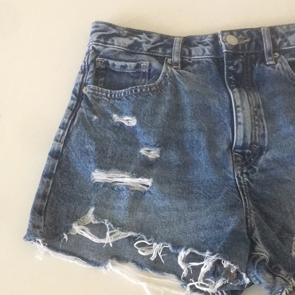 Forever 21 Jean Shorts Retro High Rise Blue 28 - Picture 6 of 13